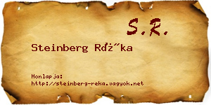 Steinberg Réka névjegykártya